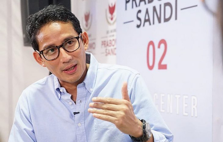 Calon wakil presiden nomor urut 02, Sandiaga Uno (Foto: Tribun)