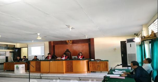 Sidang kasus perusakan surat suara di Tabanan, Bali (Foto: BeritaBali)
