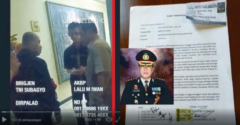 Viral video polisi geledah paksa tentara karena mencari HP (Foto: Kumbangnews)