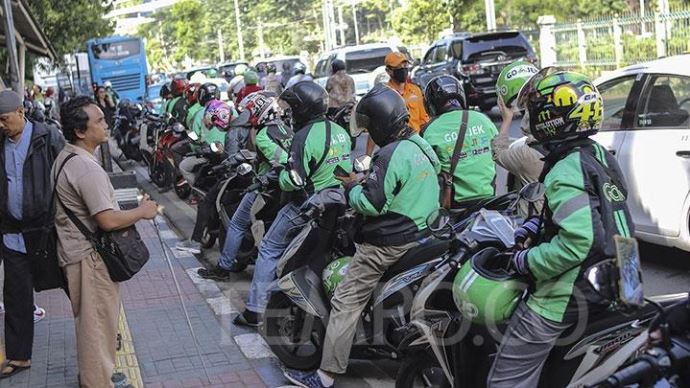 Ojek online di Indonesia (Foto: Tempo)