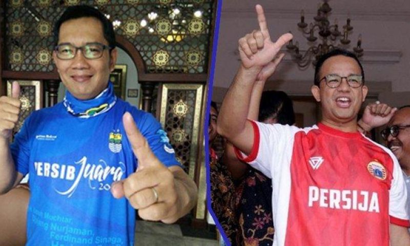 Gubernur Jawa Barat Ridwan Kamil dan Gubernur DKI Jakarta Anies Baswedan (sevensportainment.com)