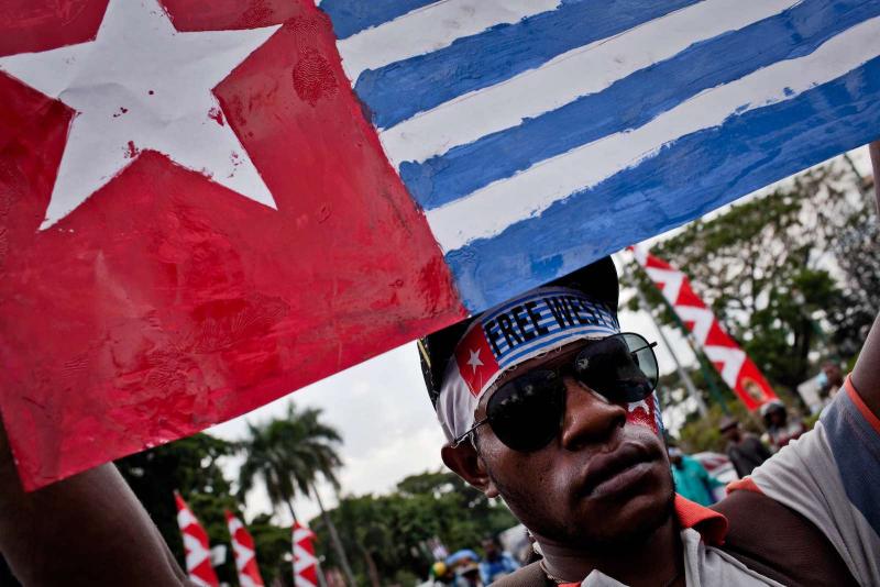 Gerakan demo di Papua Barat. (Foto: lowyinstitute.org)