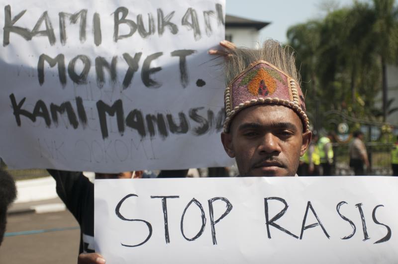 Demo soal rasis terhadap warga Papua (Indozone.id)