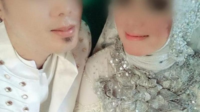 Mendiang Rayya dan Vina Garut saat menikah (Gosipgarut.id)