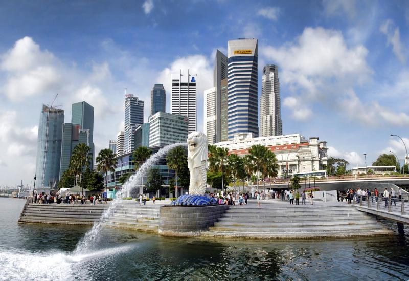 Patung Merlion, Singapura (Singapura Travel)
