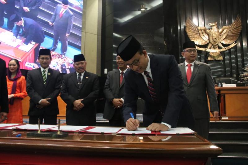 Gubernur DKI Jakarta, Anies Baswedan di Gedung DPRD DKI. (rmol.id)