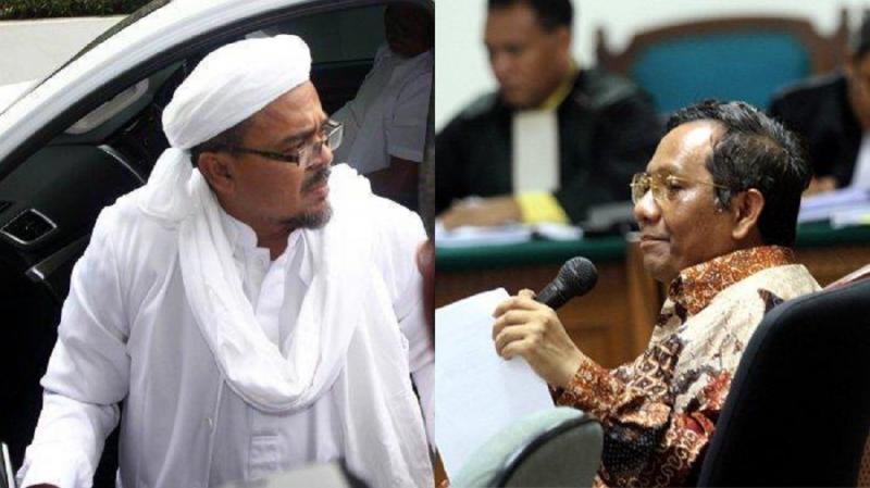 Kolase Habib Rizieq dan Menko Polhukam Mahfud MD. (tribunnews).