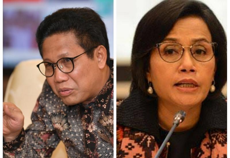 Menteri Desa, Pembangunan Daerah Tertinggal dan Transmigrasi, Abdul Halim Iskandar dan Menteri Keuangan, Sri Mulyani. (monitor.co.id)