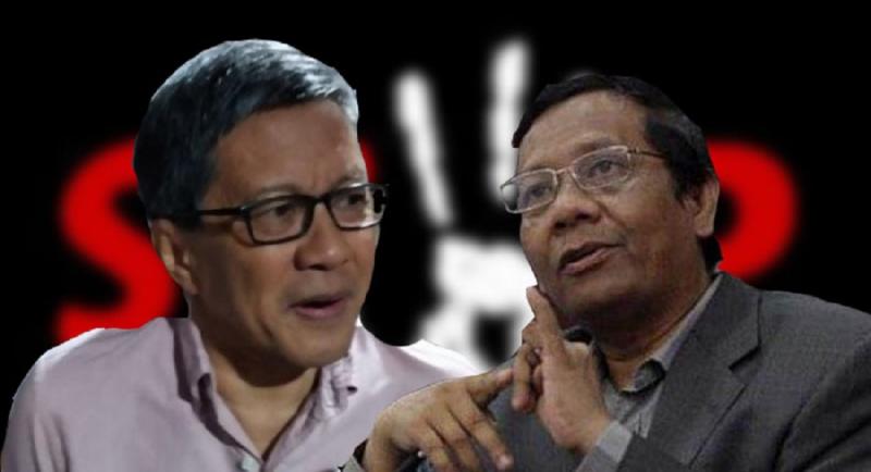 Kolase Rocky Gerung dan Mahfud MD. (gardaindonews)