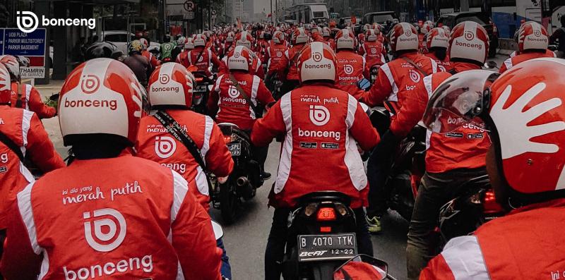 Ribuan Pengemudi Ojek Online Bonceng Memerahputihkan Jakarta dan Siap Memerahputihkan Indonesia dan Dunia