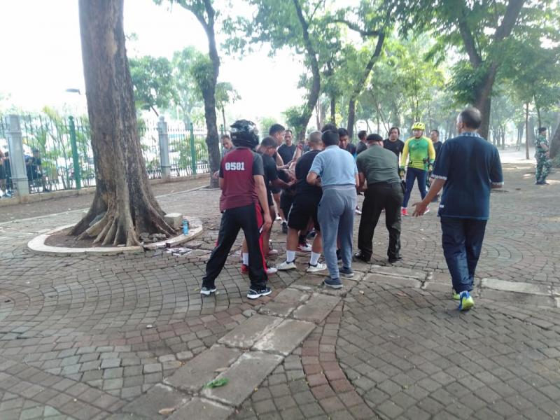 Situasi pasca ledakan terjadi di Monas. (Foto istimewa)