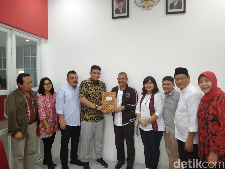 Bobby Nasution di DPW PDIP Sumut. (Foto: Budi Warsito/detikcom)