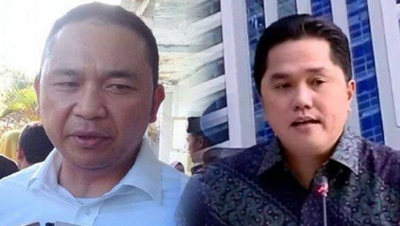 Kolase Menteri BUMN Erick Thohir dan Mantan Dirut Garuda Ar Askhara. (grid.id)
