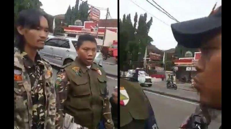 Kolase Persekusi Anggota Banser. (tribun)