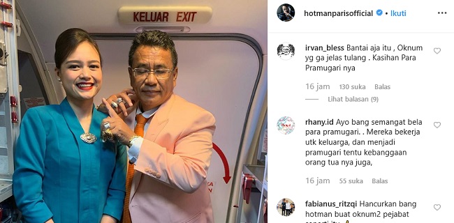 Screenshoot Instagram Hotman Paris. (RMOL.id)