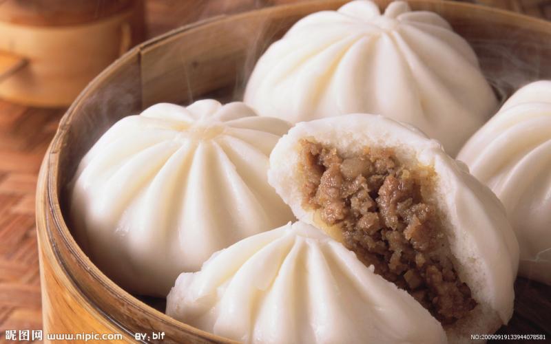 Makanan jenis Baozi yang banyak disajikan saat perayaan tahun baru Imlek (Foto:nipic.com)