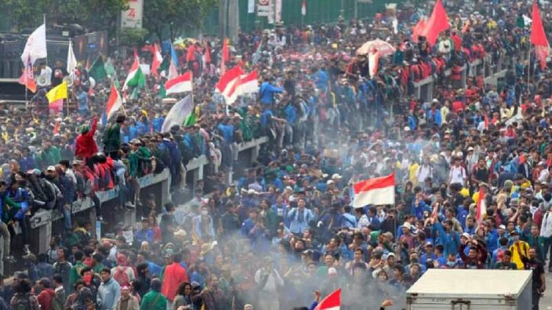 Demonstrasi Mahasiswa. (Keropaknews)