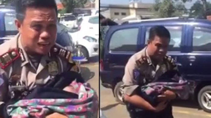 ilustrasi polisi membantu kelahiran seorang ibu (Tribunnews)