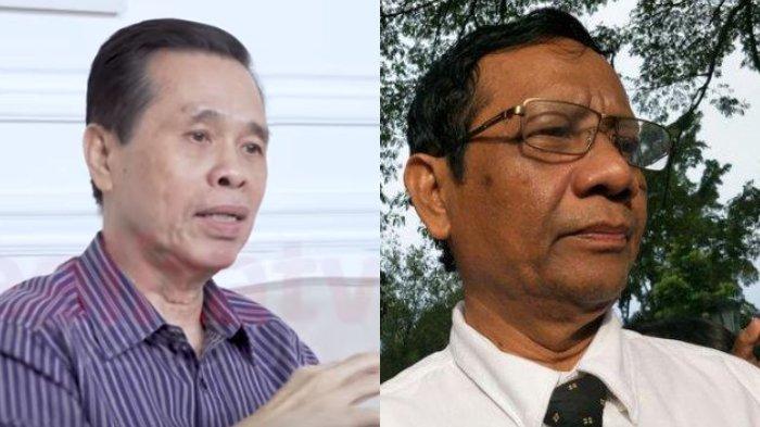 Pakar Komunikasi Politik Tjipta Lesmana (kiri), dan Menko Polhukam Mahfud MD (kanan). Tjipta Lesmana menyebut Mahfud MD kini terlalu banyak bicara semenjak menjabat sebagai menteri, Selasa (10/3/2020). (tribun).