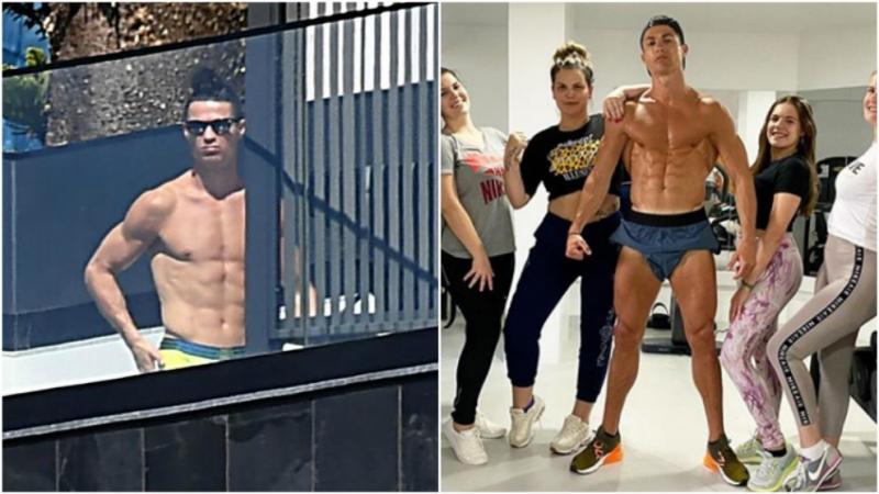 Postingan foto Cristiano Ronaldo di kolam renang Portugal (Foto: Marca)