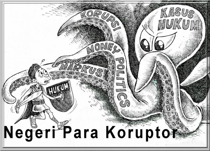 Karikatur Gurita Mafia Anggaran dan Broker Bisnis Alutsista (FAI)