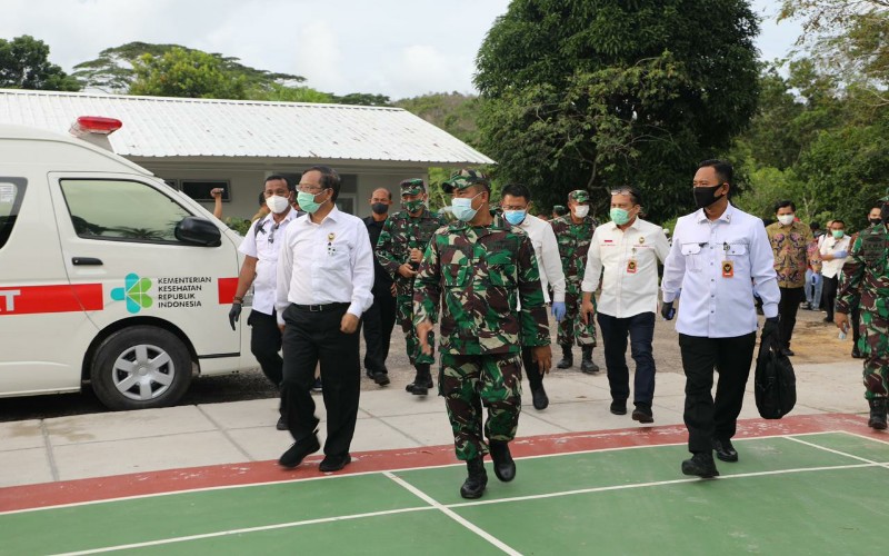 Mahfud MD saat Kunjungan di RSKI Pulau Galang. (Kemenkopolhukam)