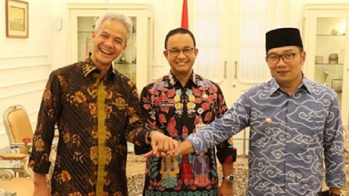 Ganjar Pranowo, Anies Baswedan, dan Ridwan Kamil (Tribunnews)