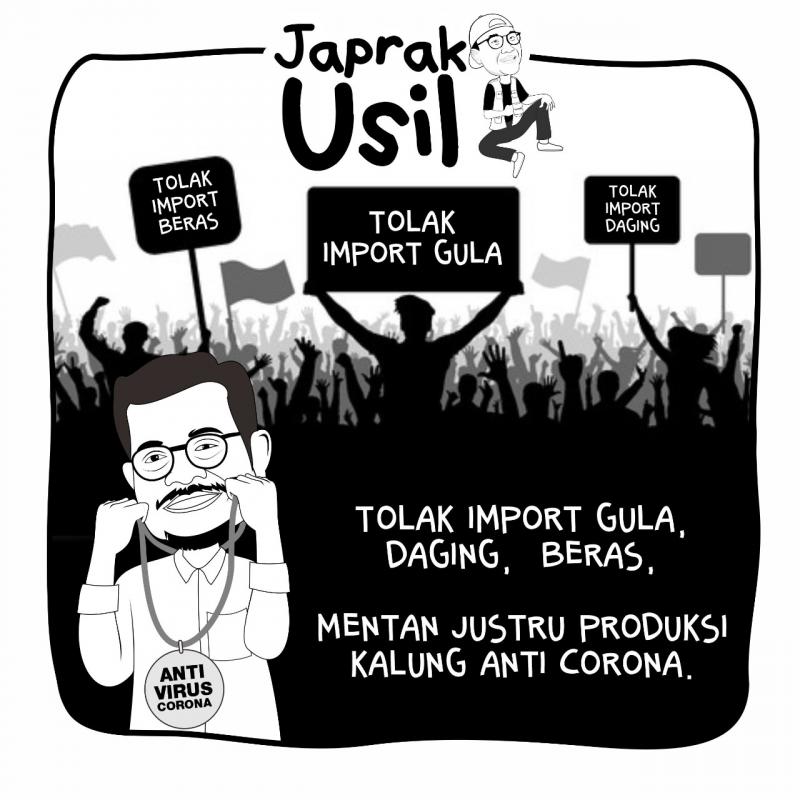 Bang Japrak: Tolak Impor, Mentan Justru Produksi Kalung Anti Corona