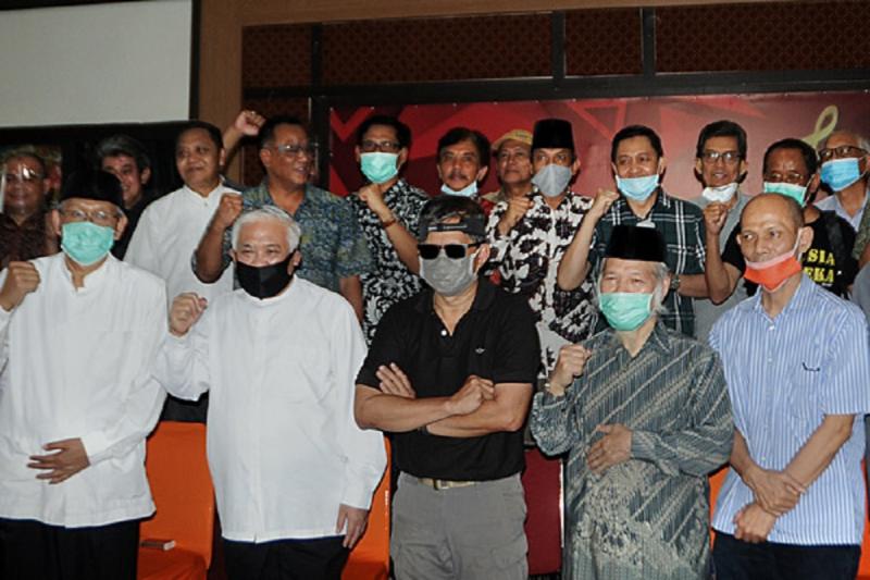 Din Syamsuddin & tokoh lainnya yang ikut dalam deklarasi KAMI. (Sinarharapan).