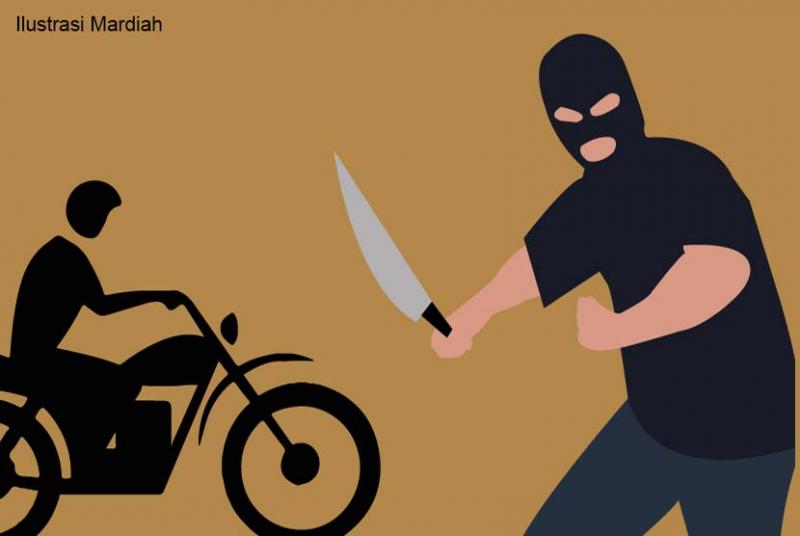 Ilustrasi pembegalan seorang polisi di Jakarta Timur (republika)