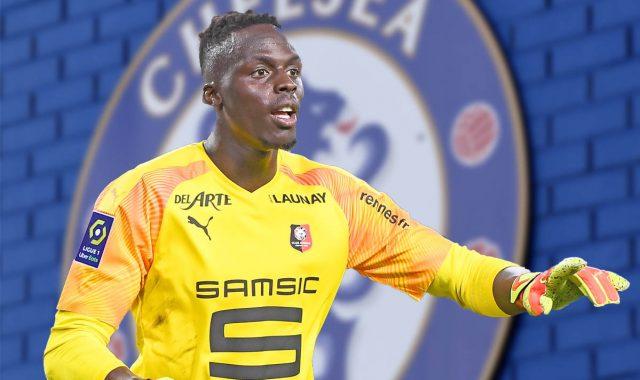 Pemain Rennes Edouard Mendy yang siap diboyong ke Chelsea (Getty Images)