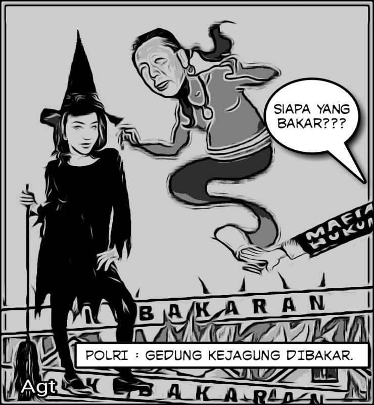 Siapa yang bakar gedung Kejagung (Agt)