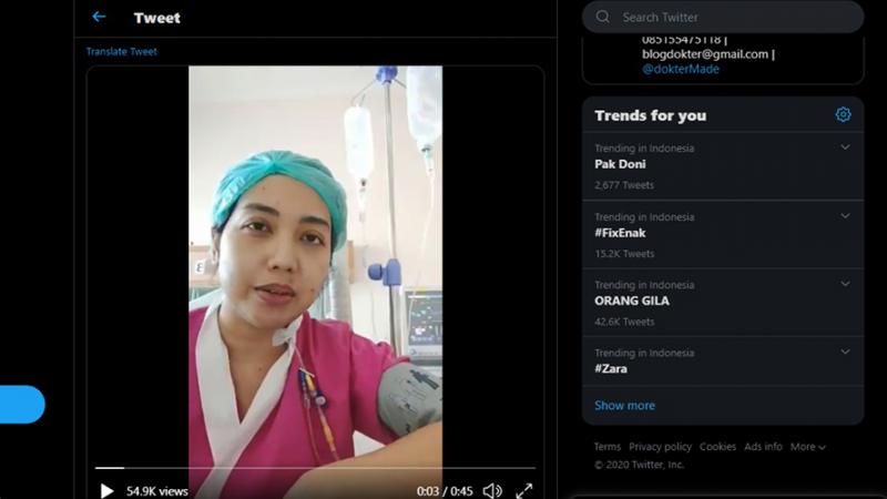 Positif Corona, Dokter Ini Curhat dari Stetoskop Hingga Penularannya. (@blogdokter).