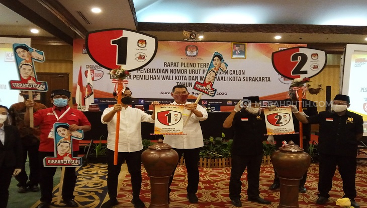 Pasangan Gibran-Teguh dapat nomor urut 1 di Pilkada Solo (merahputih)