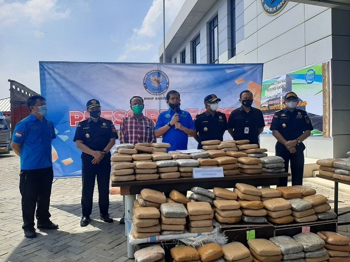 BNNP Banten Gagalkan Penyelundupan Ganja