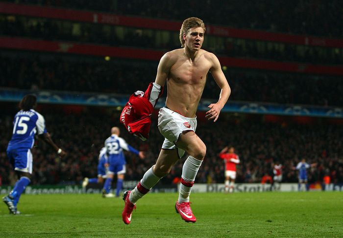 Pesepakbola Nicklas Bendtner, mantan Penyerang Arsenal, Inggris (Getty Images)