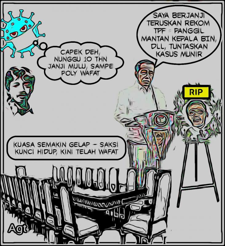 Kasus Pembunuh Munir Makin Gelap Setelah Saksi Kunci Wafat. (agt).