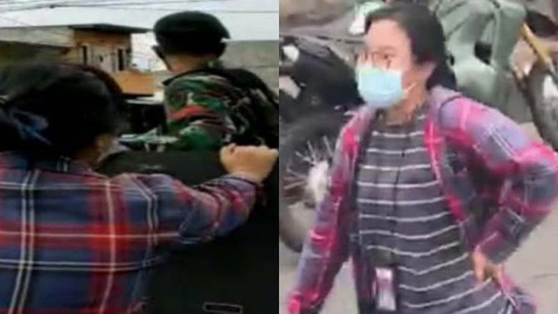 Terkuak, Ini Dia Sosok Penumpang Berbaju Kotak-Kotak Naik Panser TNI. (oposisicerdas).