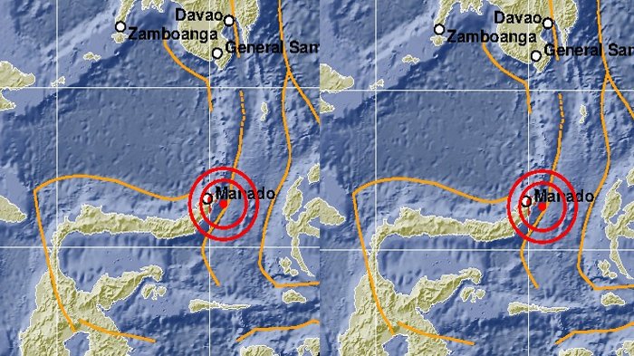 Gempa kembali guncang Sulawesi Utara dengan kekuatan magnitudo 5,1 (tribunnews)