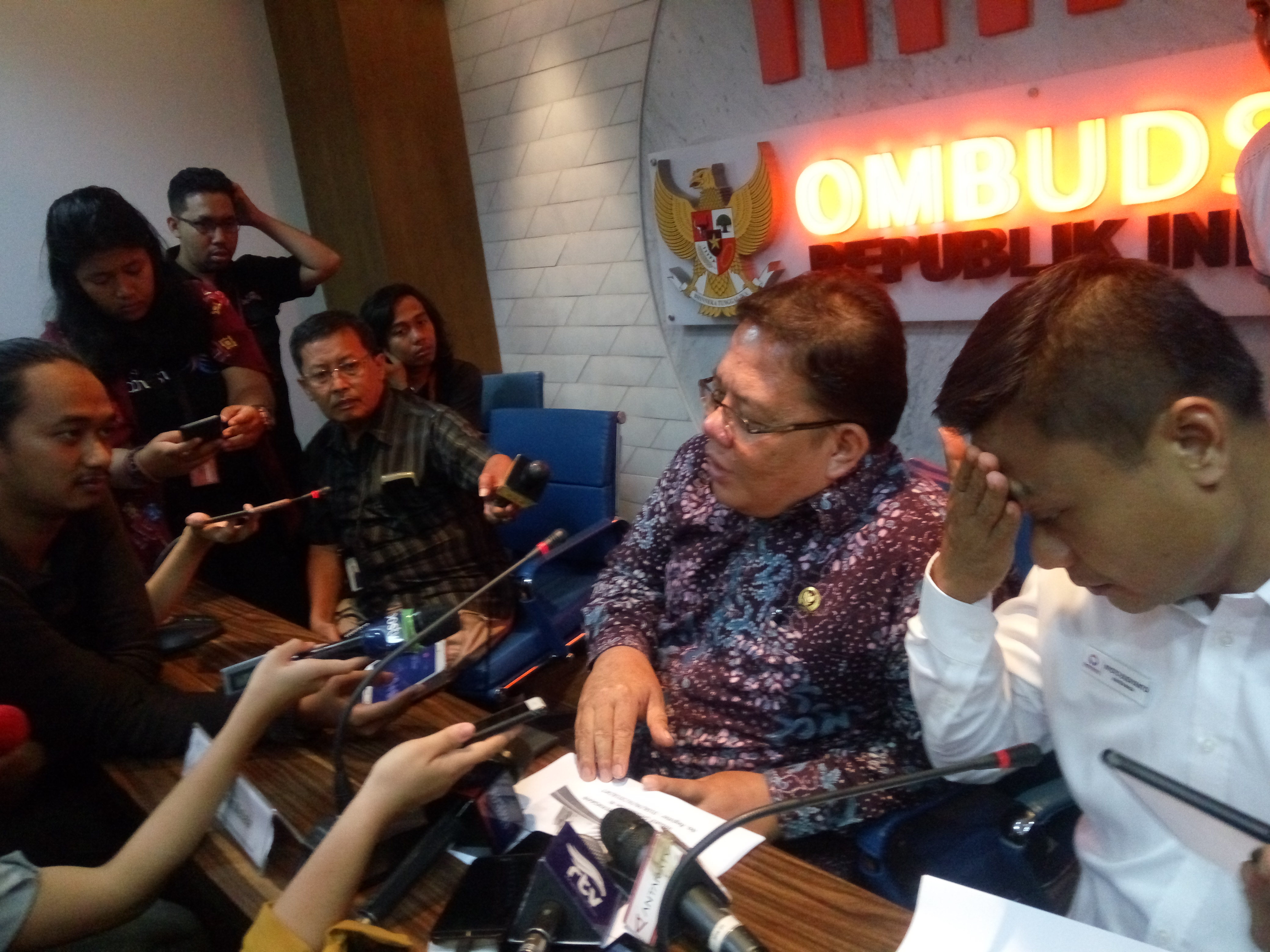 Ombudsman saat menggelar jumpa pers di Jakarta. Foto: law-justice.co/Hartanto Ardi Saputra